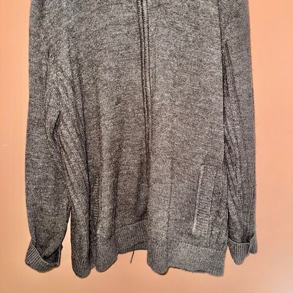 Harbor Bay Men's Brown Full Zip Mock Collar Sweater - XLT - Picture 5 of 7